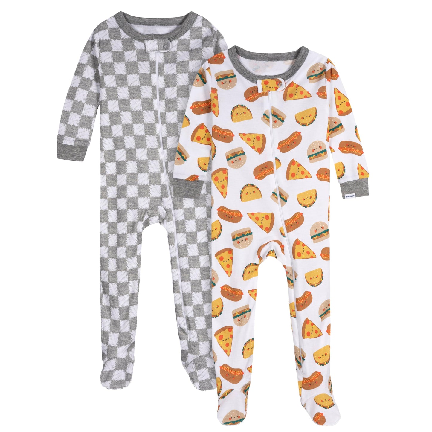 Onesies Brand Baby Boys 2-Pack Footed Pajamas, Treats, 12 Months