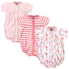 Hudson Baby Unisex Cotton Rompers, Coral Flamingo, 18-24 Months
