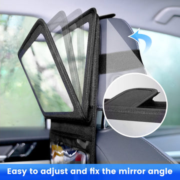 Brislut Baby Car Mirror With Tablet Holder, Road Trip Essentials For Kids, Back Seat Mirror To See Rear Facing Infant, Adjustabl