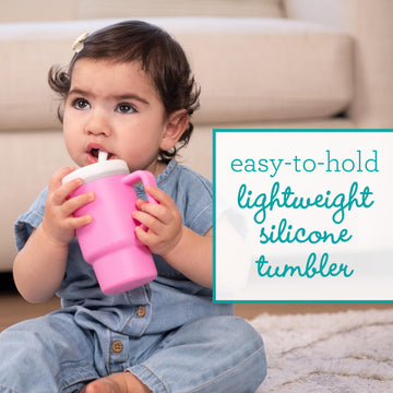 Infantino My 1St Tumbler - Adorable Miniature Tumbler With Leak-Resistant Straw And Toddler-Friendly Handle, Encourages Hydratio