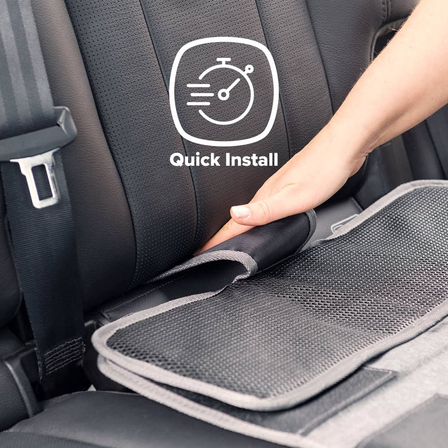 Diono Super Mat Car Seat Protector For Infant Car Seat, Booster Seat And Pets, Crash Tested, Thick Padding, Non Slip Backing, Du