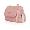 Hannah & Sophia Belle Convertible Baby Diaper Backpack & Bag In Pink Polyester With Classic Style