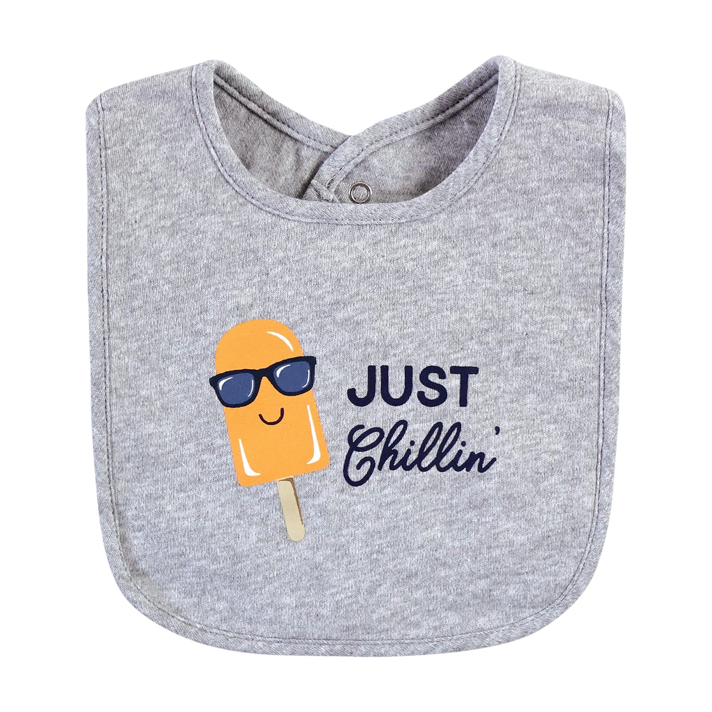 Hudson Baby Unisex Baby Cotton Bibs, Ice Cream Truck, One Size