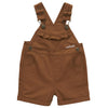 Carhartt Baby Girls' Ruffle Front Overall Shorts Canvas Shortalls, Carhartt Brown, 18M