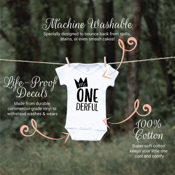 Bump And Beyond Designs Baby-Boys First Birthday Outfit, Mr. One-Derful Apparel Black, 12-18 Months, Short Sleeve