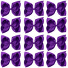 Oaoleer Big Hair Bows For Girls 12 Pcs 6 ' Purple Grosgrain Ribbon Large Boutique Bow Alligator Clips Hair Accessories For Todd