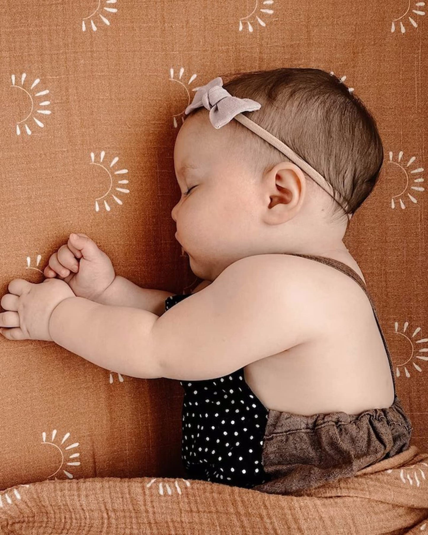 Jollybows 20Pcs 3.2' Baby Girls Linen Headbands Hair Bows Stretchy Nylon Hairbands For Newborn Infant Toddler Hair Accessories