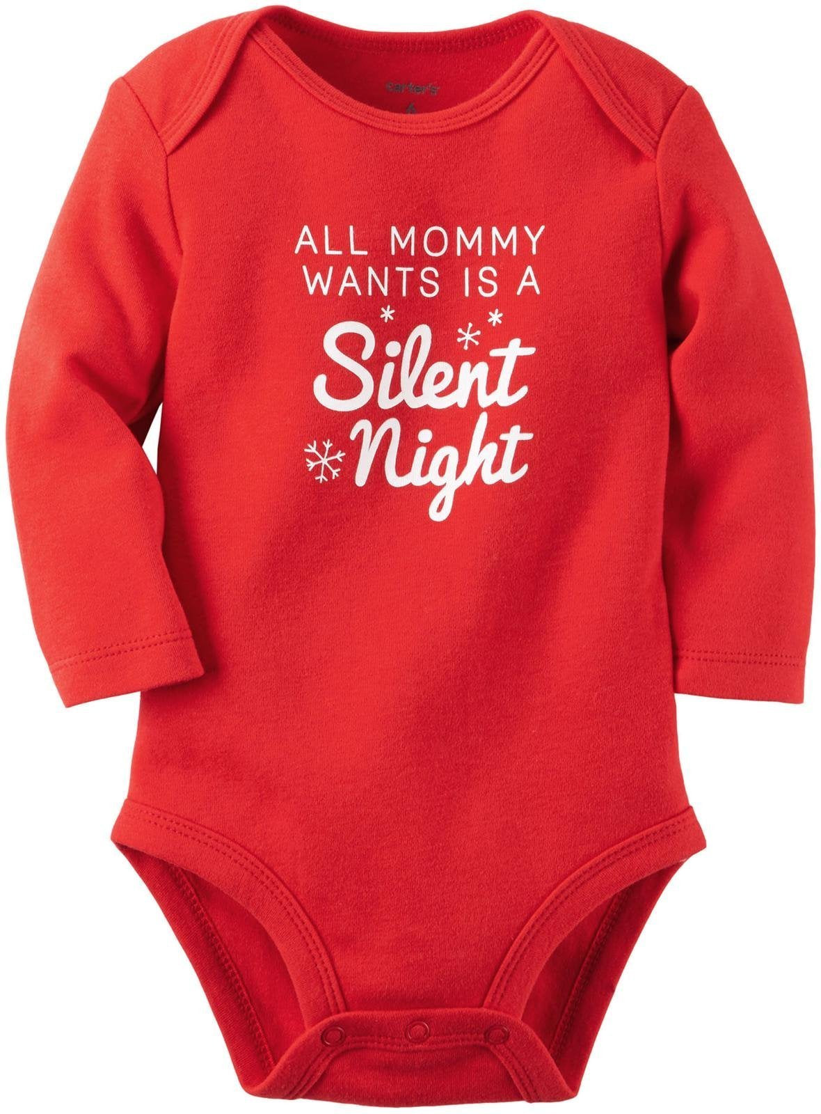 Carter'S Unisex Baby Single Bodysuit, Red, 6M