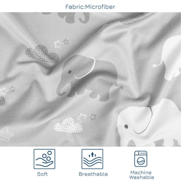 Toddler Pillowcase Boys, Kids Pillow Cover For Sleeping, 2 Pack Elephant Set Fit Pillow Sized 13'X 18' Or 14'X19', Travel Pi