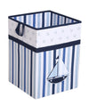 Bacati Collapsible Storage Hamper, Little Sailor, Blue/Navy, One Size