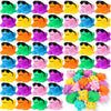 Halloscume 24 Pack Rubber Frogs Bulk Squeak and Floating Rubber Bath Toy Mini Floating Frogs with Sunglasses for Baby Shower Bir