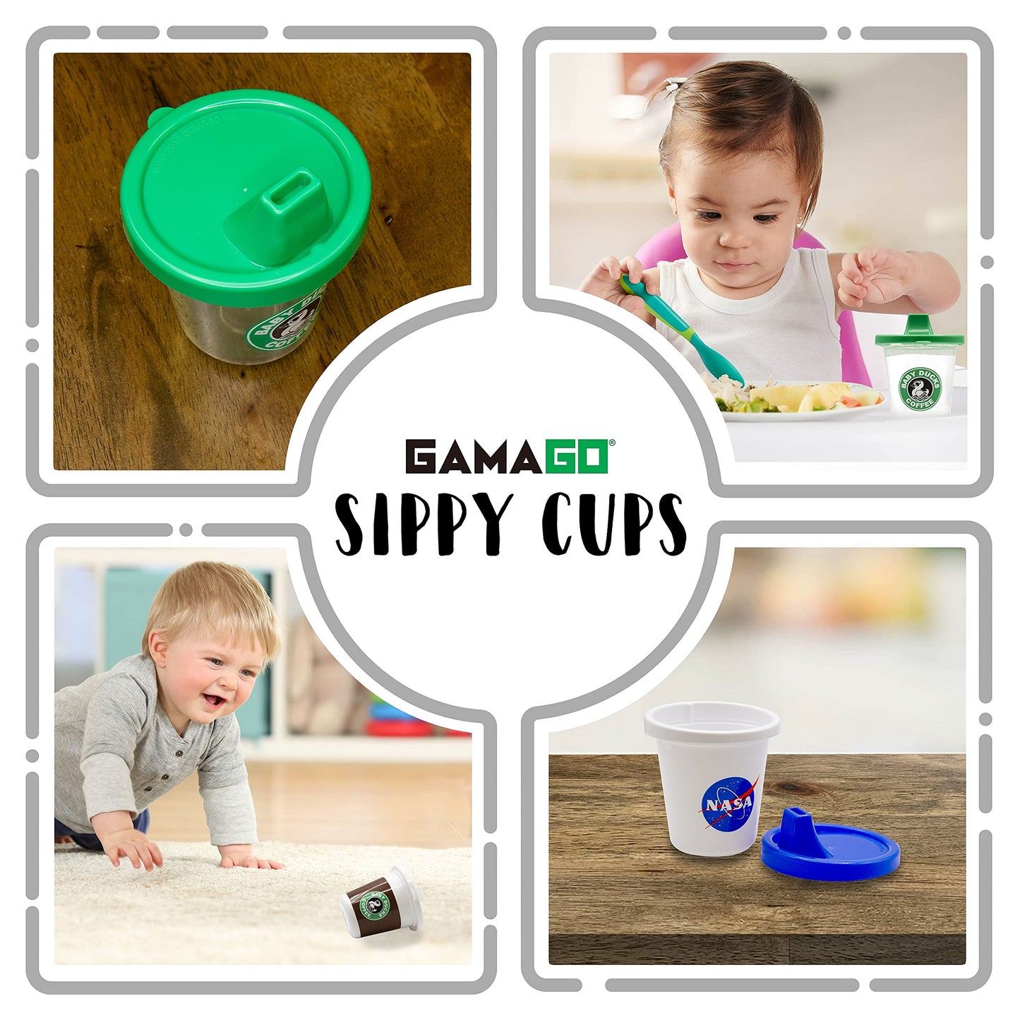 Gamago Sippy Cup, Babychino 6+ Months 7 Fl Oz