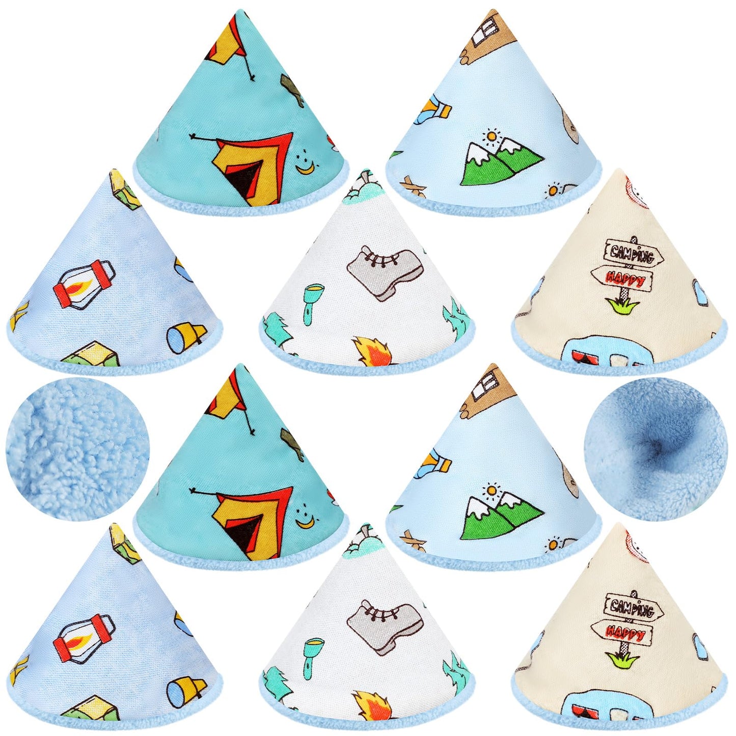 Timgle 10 Pcs Coral Velvet Pee Covers Baby Boy, Strong Water Absorption Pee Shield for Baby Boy, Reusable Diaper Changing Access