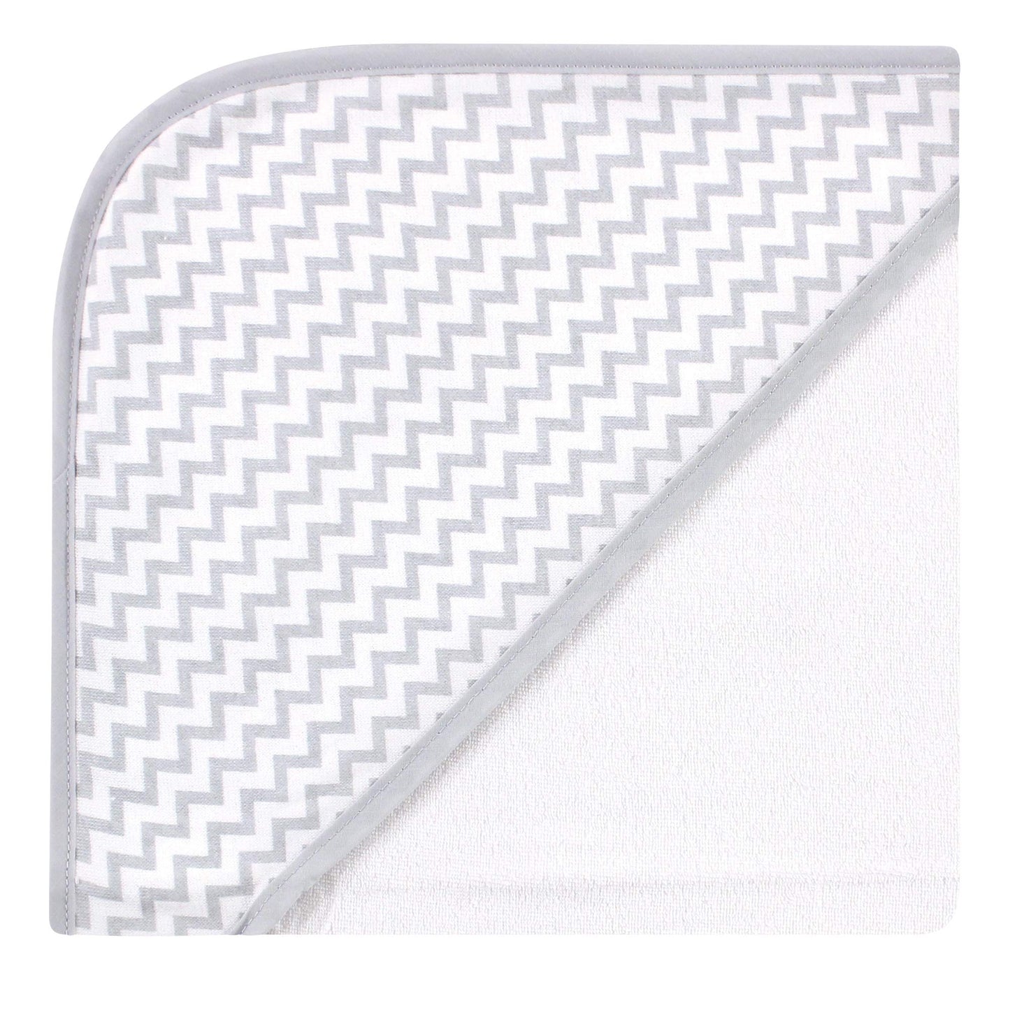 Hudson Baby Unisex Baby Cotton Rich Hooded Towels, White Dots Gray Elephant, One Size