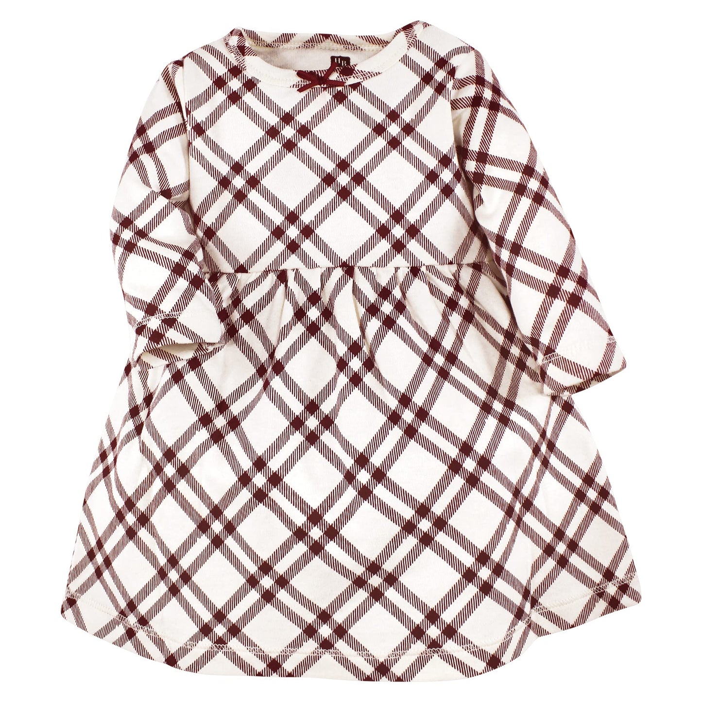 Hudson Baby Infant And Toddler Girl Cotton Dresses, Burgundy Floral, 3-6 Months