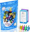 The Dreidel Company Hanukkah Metallic Multi-Colored Draydels With English Translation, Spinning Tops Includes Game Instruction C