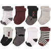 Hudson Baby Unisex Cotton Rich Newborn And Terry Socks, Gentleman Burgundy, 12-24 Months Us