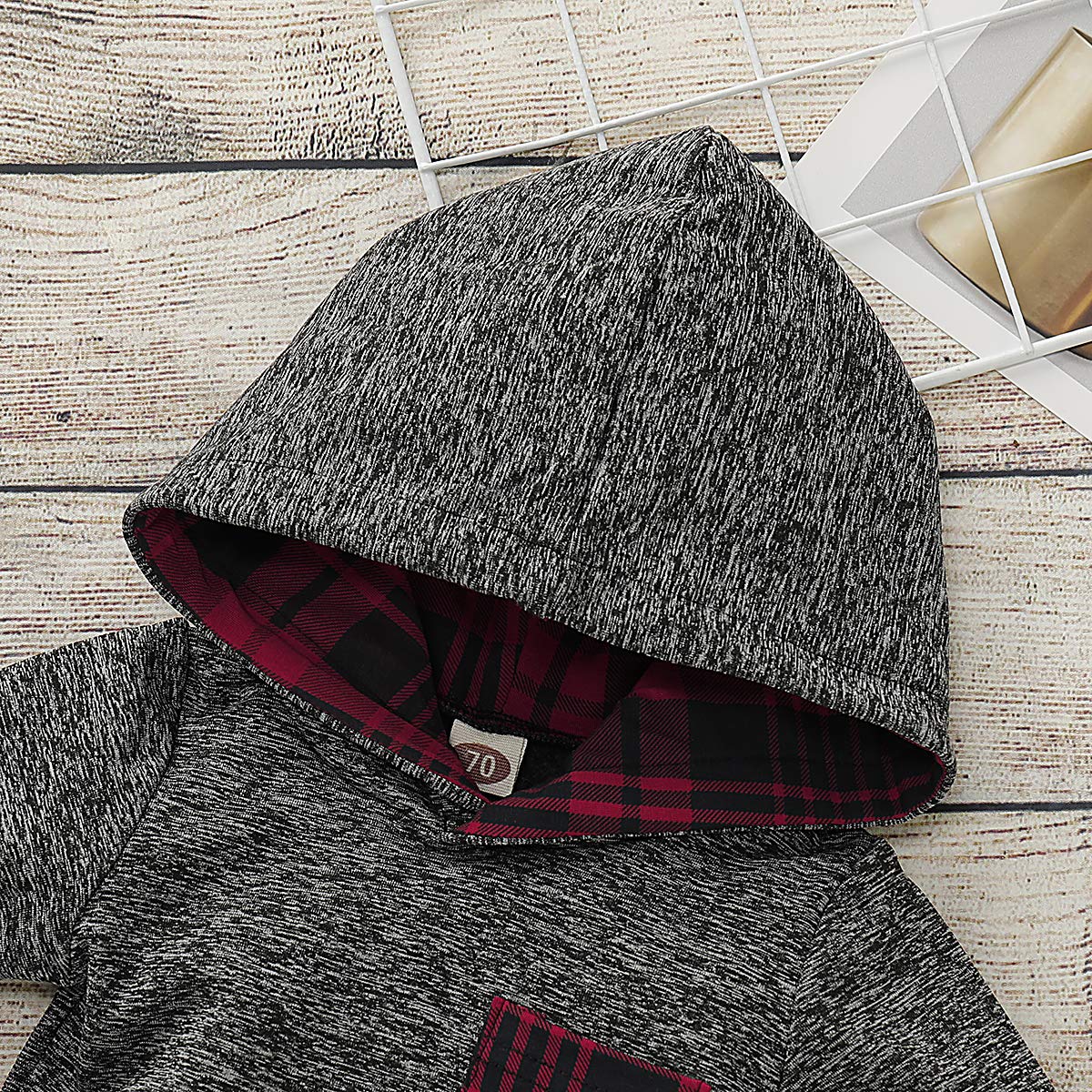 18 Months Boy Clothes Toddler Boy Outfits Winter Long Sleeve Sweatshirt Cutes Hoodie Plaid Baby Christmas Outfit Baby Boy Clothe