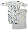 Print Infant Gown And Recieving Blanket