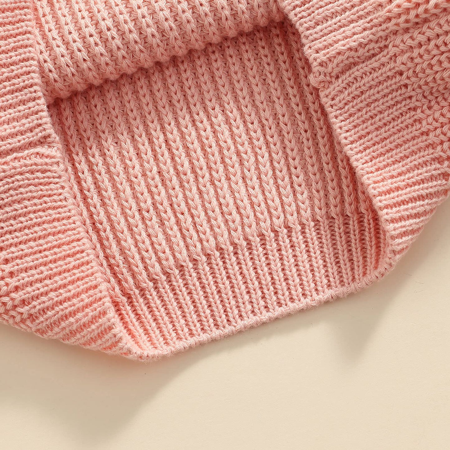 Baby Girl Boy Knit Sweater Blouse Pullover Sweatshirt Warm Crewneck Long Sleeve Tops For Infant Toddler (A-Pink, 0-3 Months)