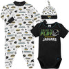 Gerber Nfl Baby Boys' 3-Pack Bodysuit, Sleep 'N Play, & Cap Set, Jacksonville Jaguars, 0-3 Months