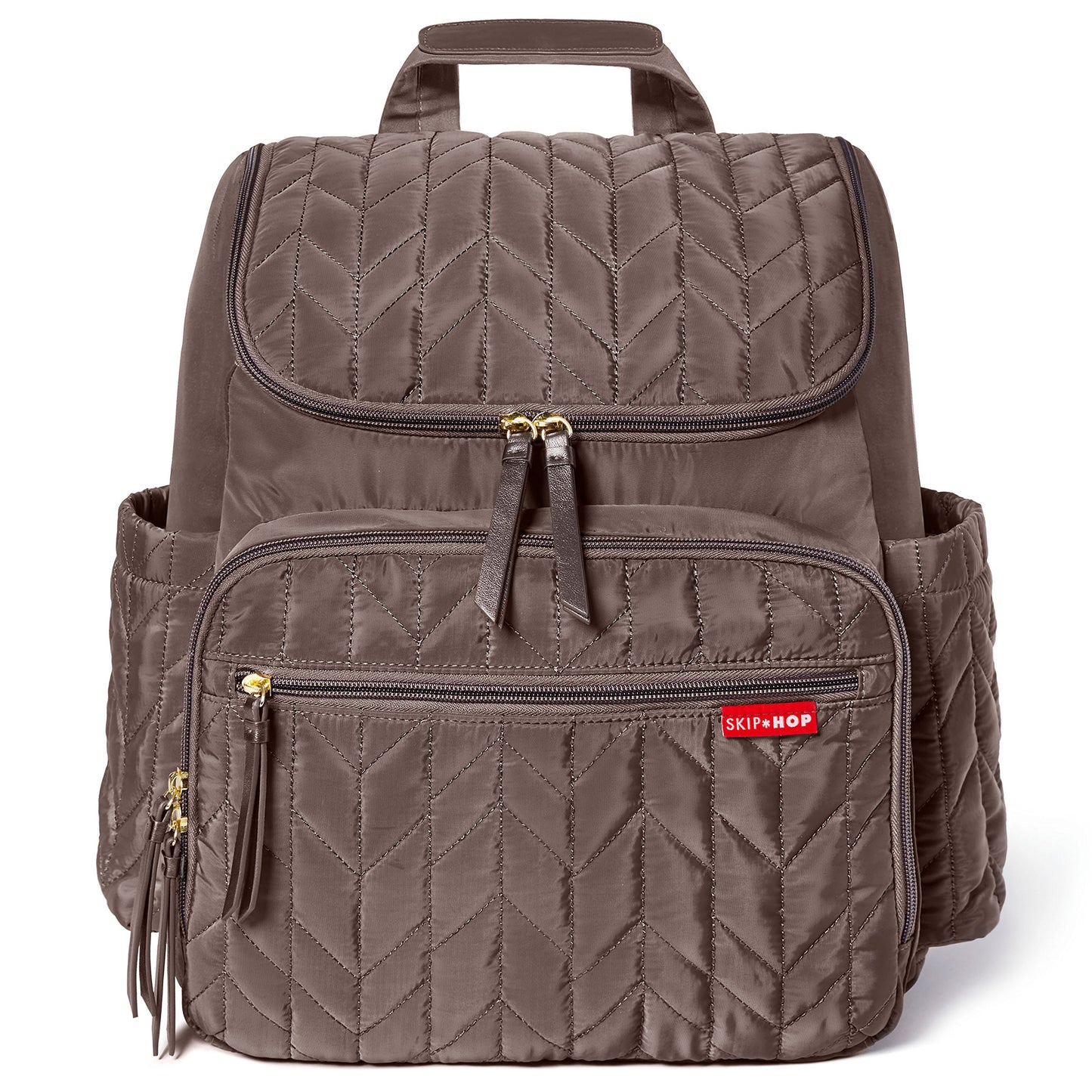 Skip Hop Diaper Bag Backpack Forma, Multi-Function Baby Travel Bag With Changing Pad, Latte