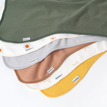 Gerber Baby Unisex Burp Cloths 5-Pack, Rust Tan, Size 10.5' X 21'