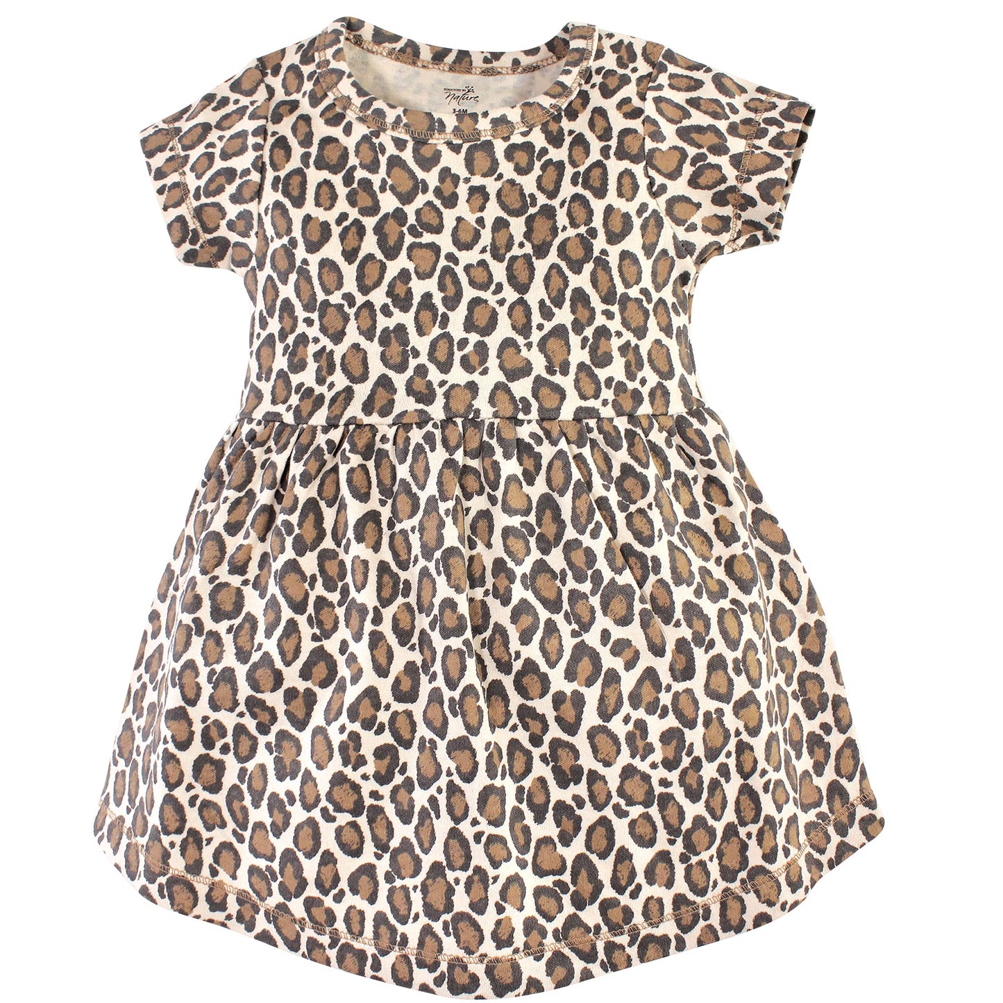 Touched By Nature Baby Girls' Organic Cotton Dress And Cardigan, Leopard, 12-18 Months