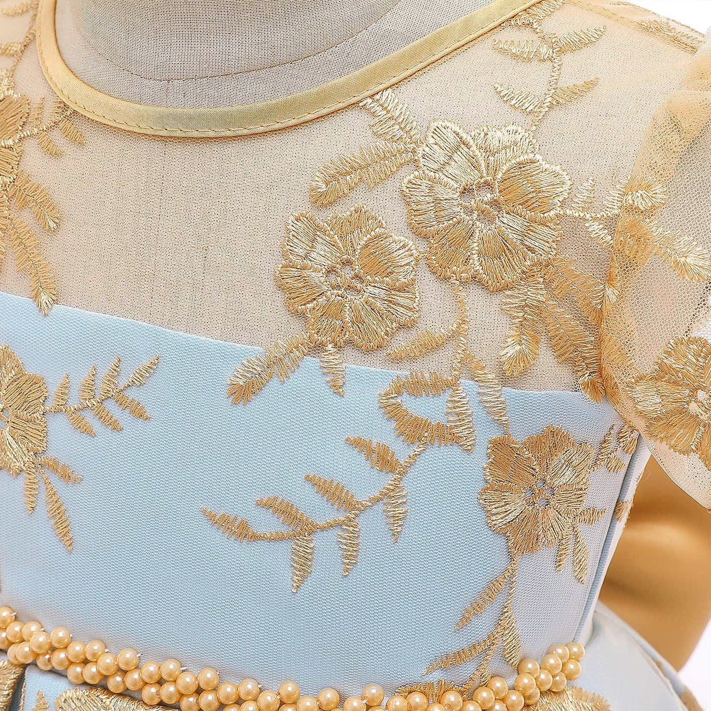 Nnjxd Baby Girls Formal Dress Bowknot Baptism Embroidery Tutu Dress With Headwear Size (80) 6-12 Months Yellow 2(With Headwear)