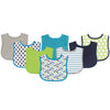 Luvable Friends Unisex Baby Cotton Terry Bibs, Geometric Boy, One Size