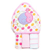 Spasilk Baby Bath Hooded Terry Towel With 3 Washcloths, Baby Bath Essentials, One Size, Pink Fish