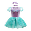 Dressy Daisy Infant Baby Girl Princess Mermaid Romper Costumes Onesie Dress Bodysuit With Headband Halloween Birthday Party Fanc