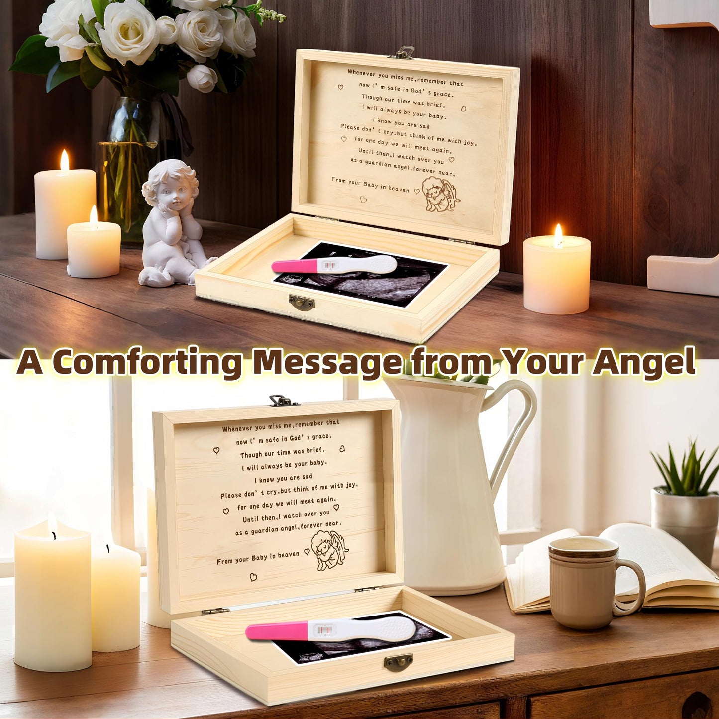 Miscarriage Gifts For Mothers, Miscarriage Memorial Box With Candle, Angel Baby Memorial Gift, Child Loss Memorial Sympathy Gift