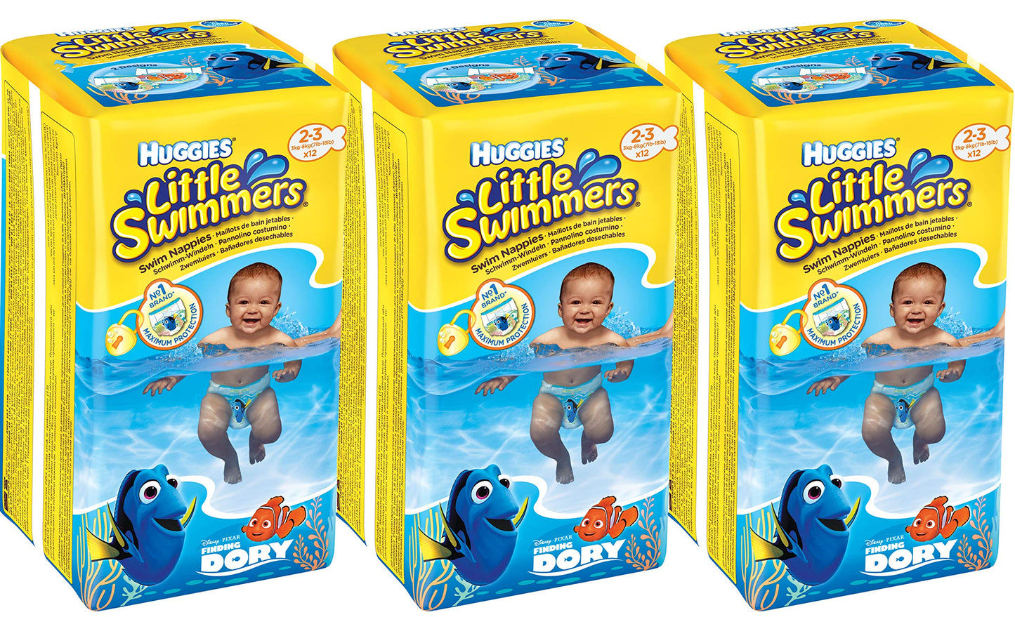 Huggies Little Swimmers Disposable Swim Diapers, X-Small (7Lb-18Lb.), (3 X 12 Pants)