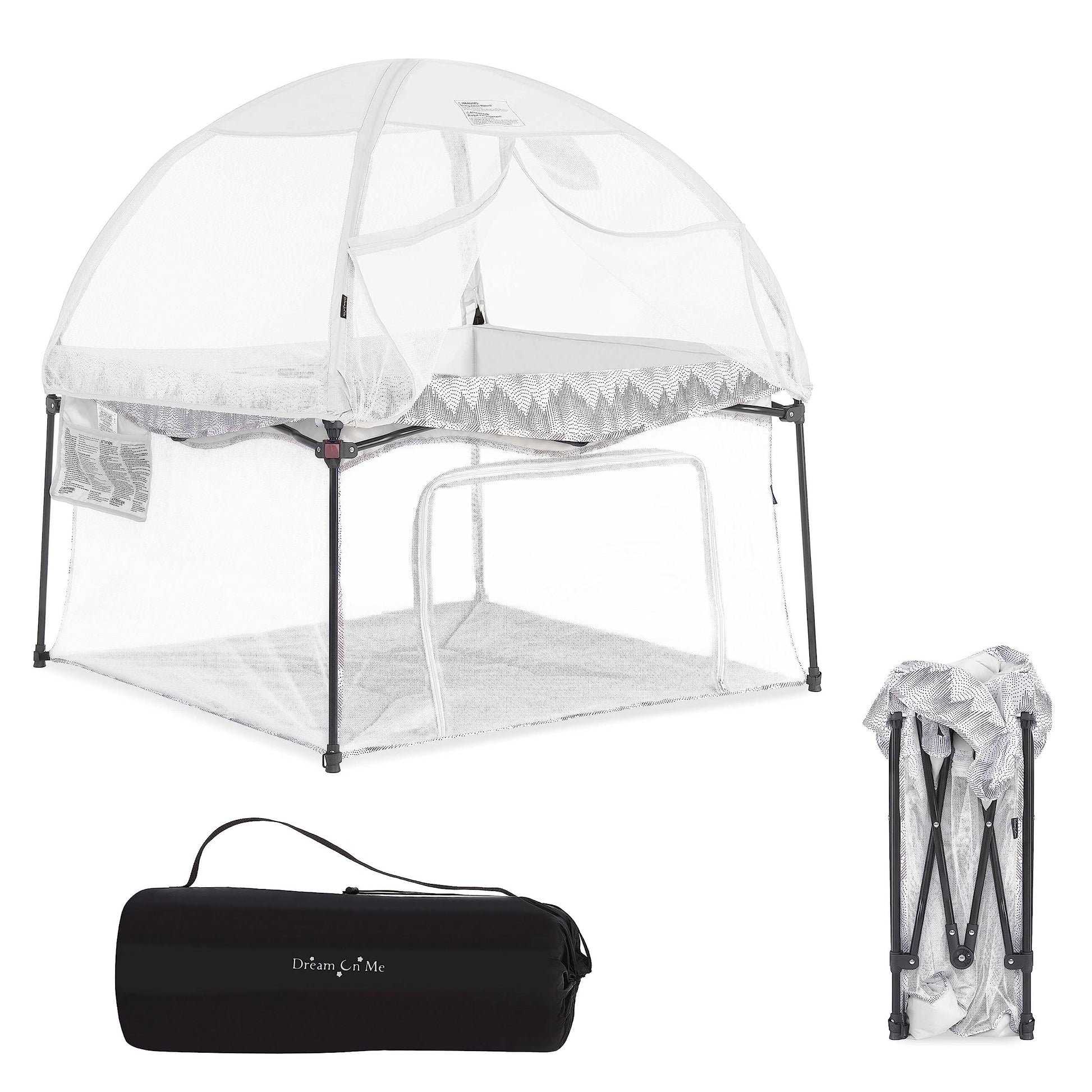 Dream On Me Ziggy Square Baby Playpen With Canopy, Portable And Lightweight Playpen For Babies And Toddler, Indoor And Outdoor P