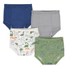 Gerber Baby Boys Infant Toddler 4 Pack Potty Training Pants Underwear Dino Green And Navy 3T