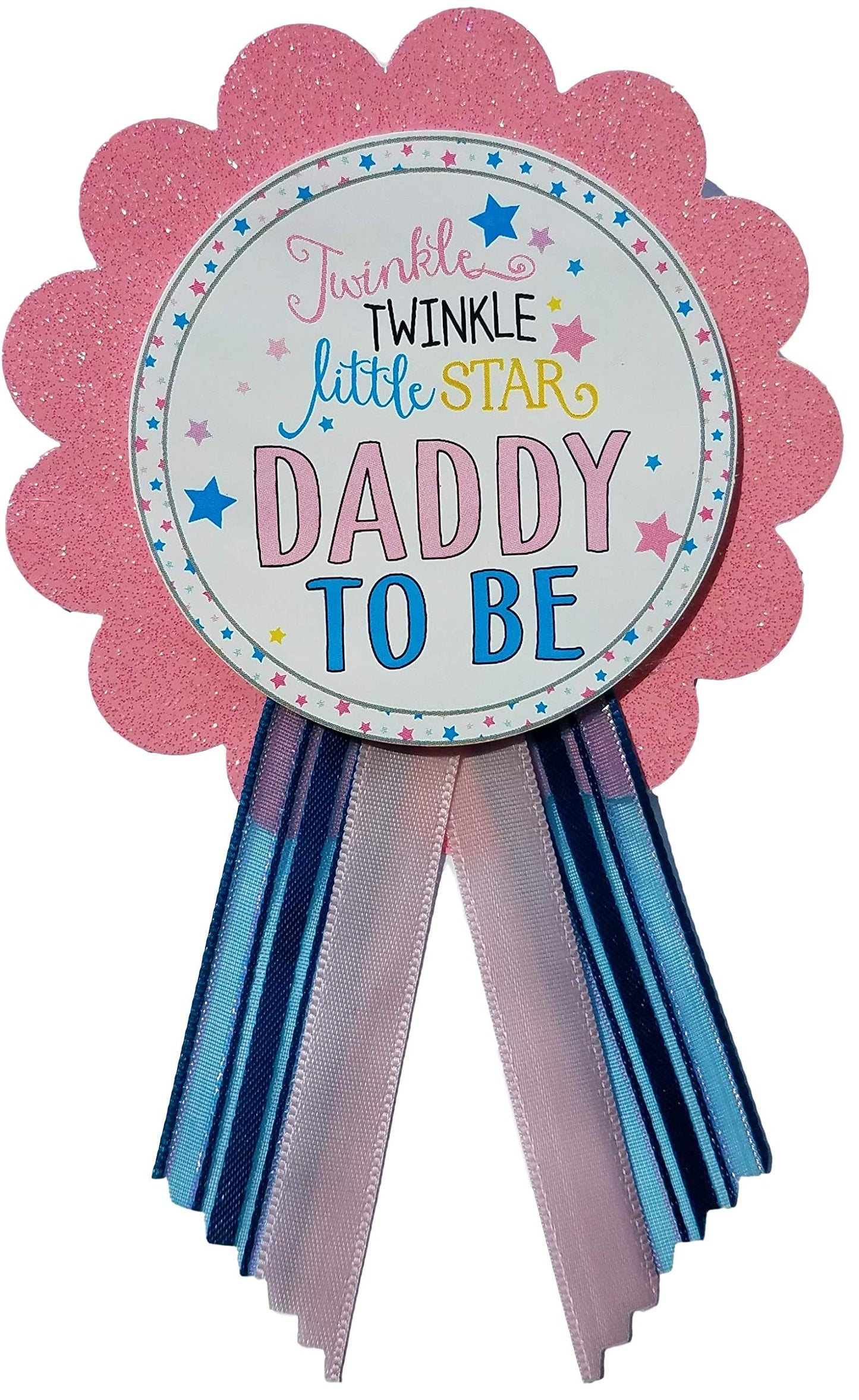 Mommy & Daddy To Be Pin Twinkle Little Star Baby Shower Pins For Parents To Wear, Pink & Blue, It'S A Girl Sprinkle
