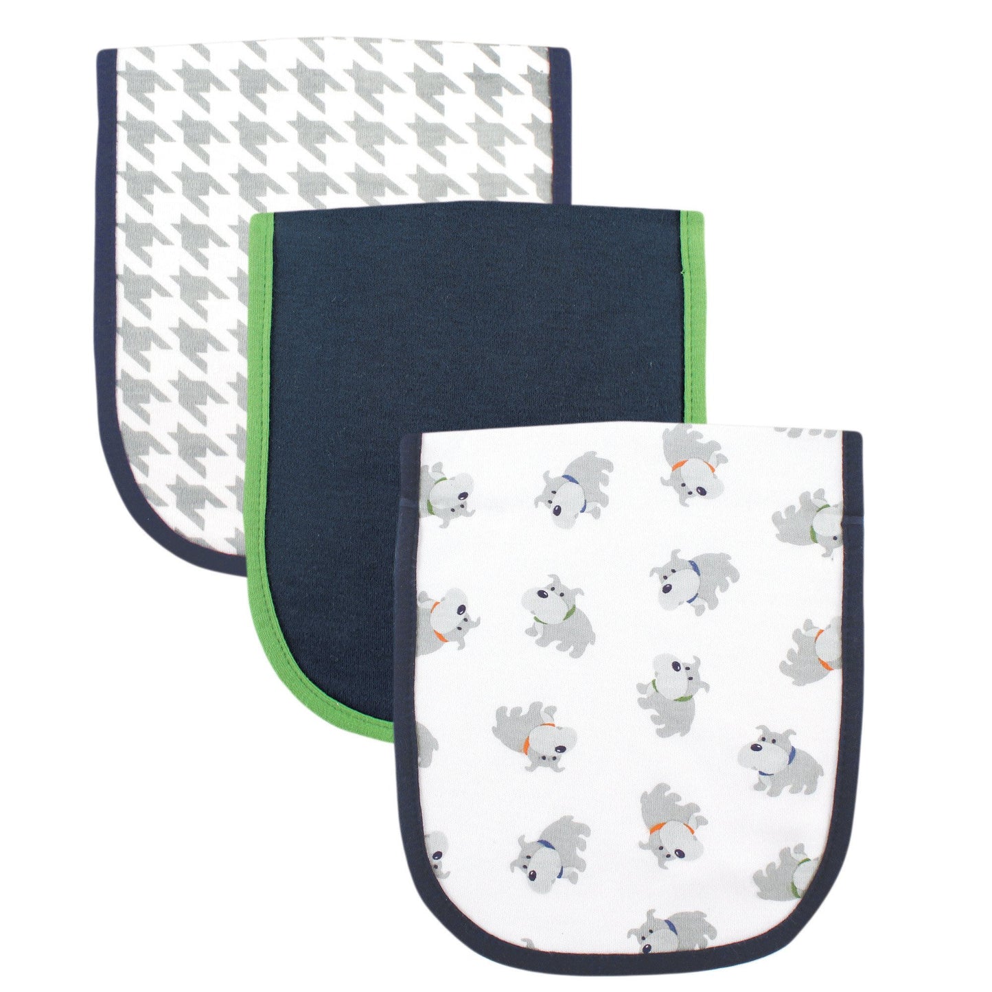 Luvable Friends Unisex Baby Cotton Burp Cloths With Fiber Filling, Dog, One Size