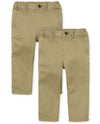 The Children'S Place Baby Boys' And Toddler Stretch Skinny Chino Pants, Flax 2-Pack, 6-9 Months