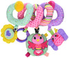 Infantino Stretch & Spiral Activity Toy - Textured Play Activity Toy for Sensory Exploration and Engagement, Ages 0 and Up, Pink