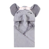 Hudson Baby Unisex Baby Cotton Animal Face Hooded Towel, Flower Elephant, One Size
