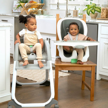 Ingenuity Full Course Smartclean 6-In-1 High Chair - Smartclean Eva Foam, 5 Point Safety Harness, 2 Dishwasher Safe Trays - Slat