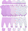 Abecue Baby Girl Layette Essentials Sets Infant Gift Newborn Clothes Set Mediumorchid 3-6 Months