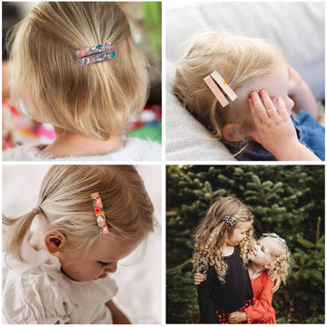 Fancy Clouds Hair Clips For Girls Women Toddler Baby,Assorted 20Pcs Flower Fabric Fully Lined Small Alligator Clips Hair Accesso