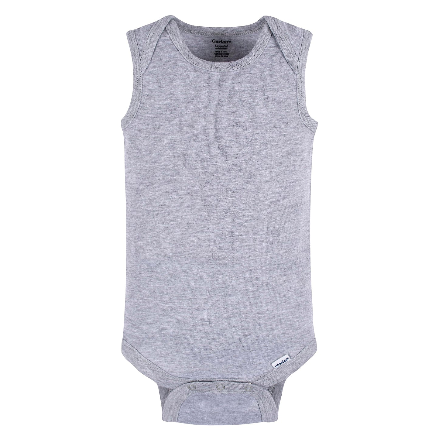 Gerber Unisex Baby Multi-Pack Sleeveless Onesies Bodysuit Grey Heather 18 Months