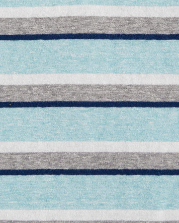 Oshkosh B'Gosh Baby Boys Pocket Henley Bodysuit, Tourist Blue Stripe, 12 Months