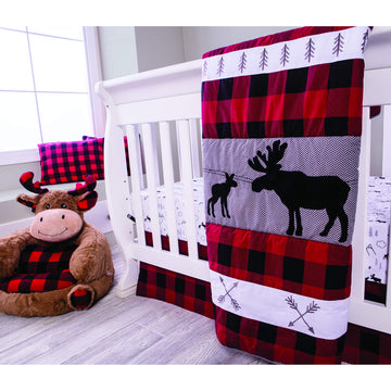 Trend Lab Red And Black Buffalo Check Hamper Sets, Multi