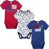 Gerber Unisex Baby Baby Boys Nfl 3 Pack Short Sleeve Onesie Bodysuit, Team Color, 6-12 Months