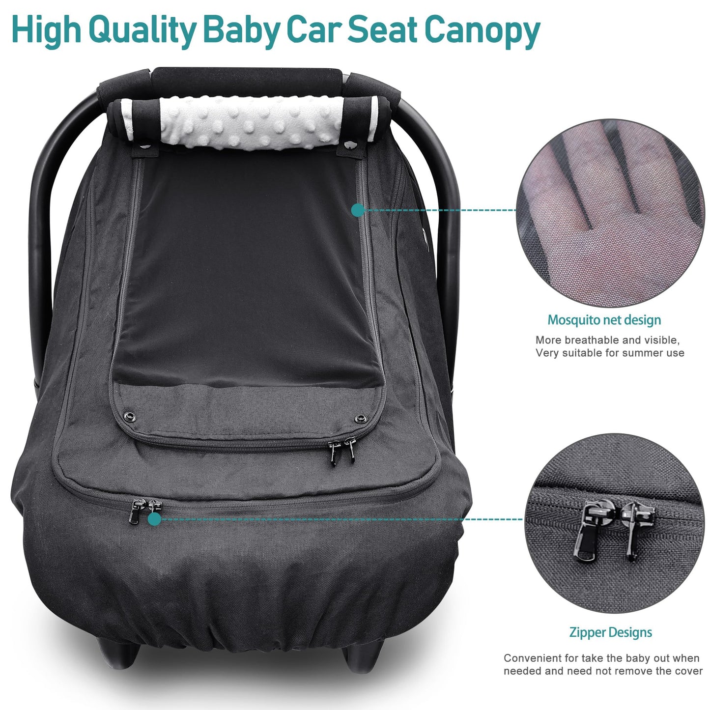 Waterproof Baby Car Seat Cover?Yvmvdv Patented Cold Weather Carseat Cover For Babies,Infant Car Seat Cover Canopy For Boy Girls,