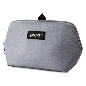 Packit Freezable Snack Bag, Gray Fog, Built With Ecofreeze Technology, Foldable, Reusable, Zip Closure, Designed For Keeping Sna